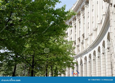 Bucharest Parliament Building In Romania Stock Photo Image Of Garden