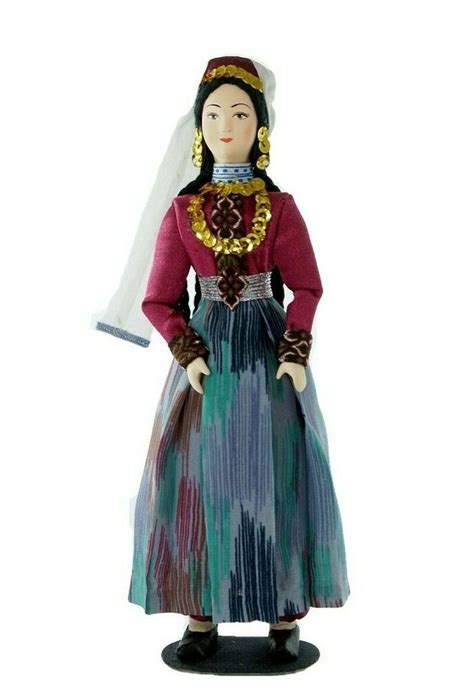 Porcelain Art Doll Traditional Costume Of The Crimean Tatar Woman