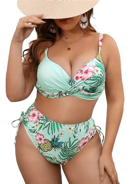 STRÓJ KĄPIELOWY DWUCZĘŚCIOWY BIKINI PLUS SIZE BOHO PUSH UP ROZM 50 PS3