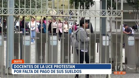 Docentes De La Uce Protestaron Por Sus Sueldos Impagos Desde Hace Meses