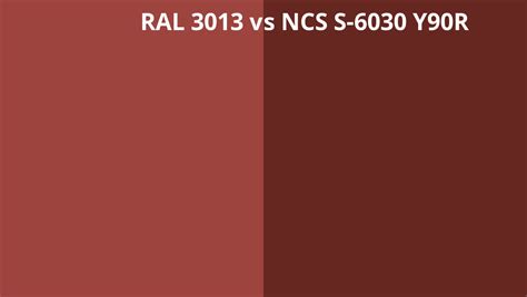 Ral 3013 Vs Ncs S 6030 Y90r Ral Colour Chart Uk