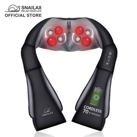 Snailax Sl 632nc Cordless Shiatsu Neck Shoulder And Back Massager With