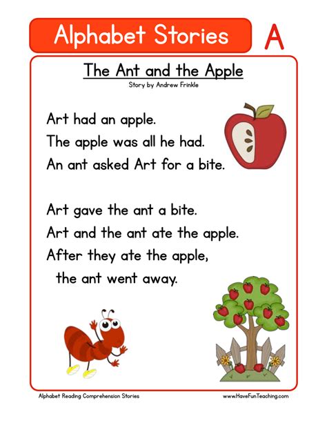 Printable Short Story For Kindergarten