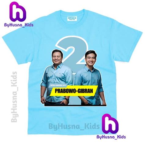 Jual BAJU ANAK KAOS ANAK PRABOWO GEMOY CAPRES 2024 PRABOWO GIBRAN