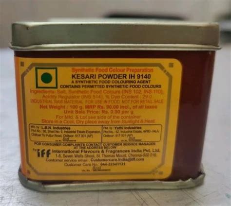 Ih Bush Kesari Food Colour Powder Packaging Type Tin Box