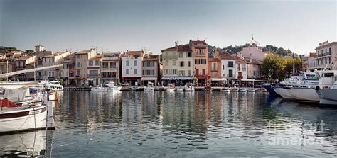 Cassis Port Town City Skyline Panorama Harbor With Boats Southern France Wall Art Print Mxi32287