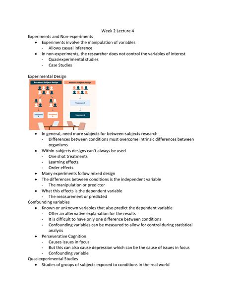 Psyc L Lecture Notes For Brain And Behaviour Week Lecture