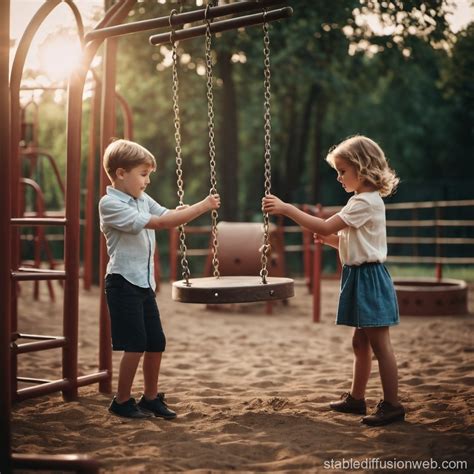 Childrens Vintage Playground Games Stable Diffusion Online