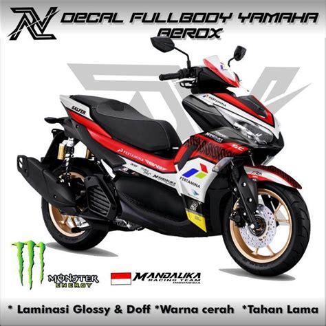 Decal Striping All New Aerox Conected 2021 Full Body Stiker Variasi