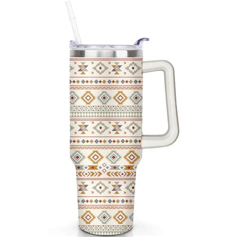 Travel 40oz Boho Tumblers with Lids Straws Vacuum Insulated Bohemia