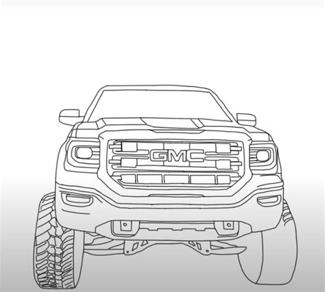 How To Draw A Gmc Truck