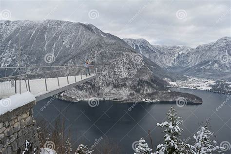 Hallstatt Sky Walk Austria Winter View Editorial Stock Photo Image