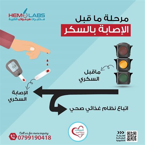 ‏🔴 مرحلة ماقبل السكري وهي مرحله لايكون السكر فيها طبيعي ولكن لايصل