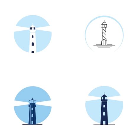 Premium Vector Lighthouse Logo Icon Vector Template