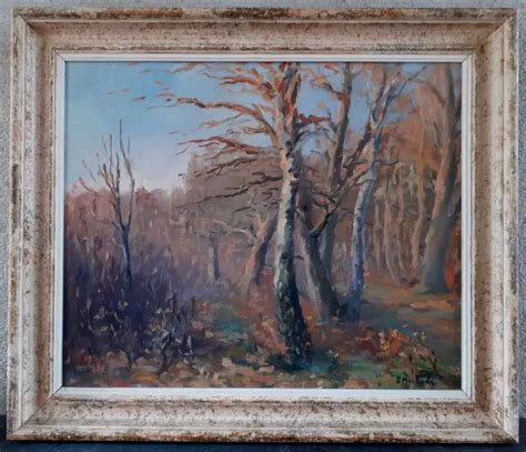 Tableau Huile Sur Toile Paysage For T Sign Georges Moullade