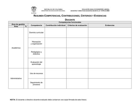 Competencias Criterios Y Evidencias