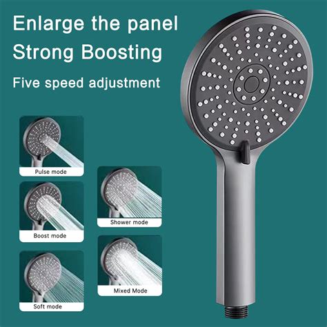 Liuanngg Shower Head High Pressure Handheld Showerhead With 5 Spray