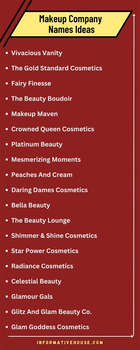 Creative Makeup Company Names Ideas