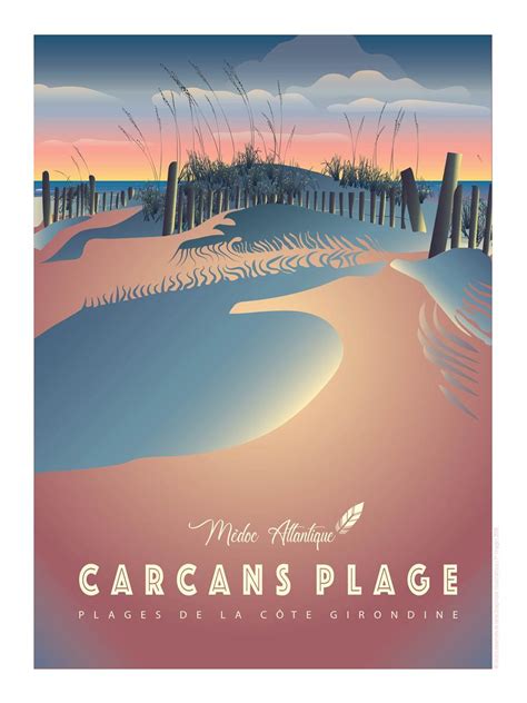 Affiche Carcans Rose 30x40cm Plume06 Comptoirs De Magellan