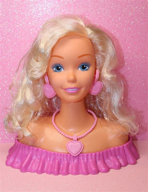 Vintage 1988 Make Me Pretty Barbie Doll Head Fashion Hair Etsy