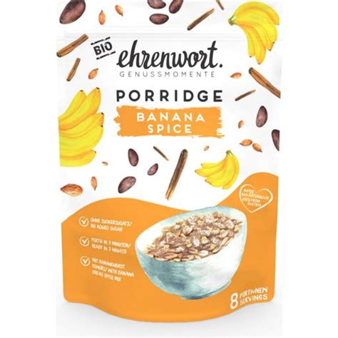 Ehrenwort BIO Banana Spice Porridge 400 G Piccantino Onlineshop