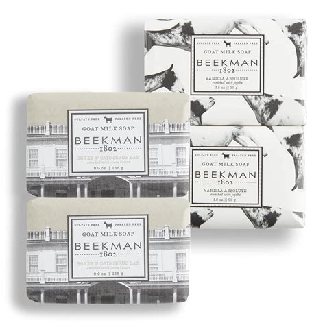 Beekman 1802 Goat Milk Soap Bar Honey And Oats Pack Of 2 Vanilla Absolute Pack