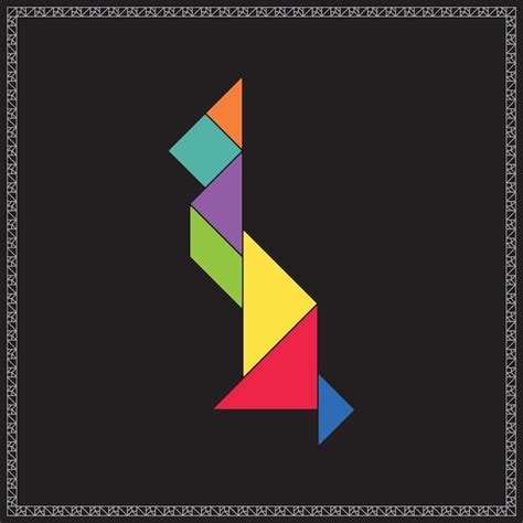 Tangram Puzzle Gato Sentado Vector Ilustraci N Geom Trica De Colores