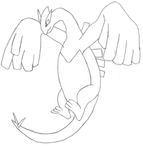 Lugia Base Sketch By Blackphoenixkenji On Deviantart
