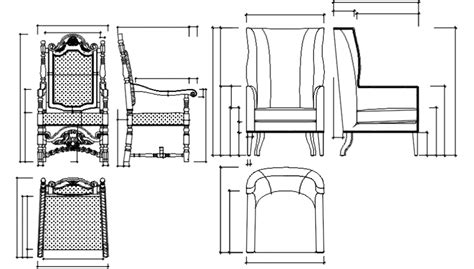 Unique Classic Chair Elevation Block Cad Drawing Details Dwg File Cadbull