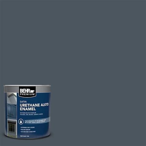 Behr Premium Qt N Midnight Blue Satin Enamel Urethane Alkyd