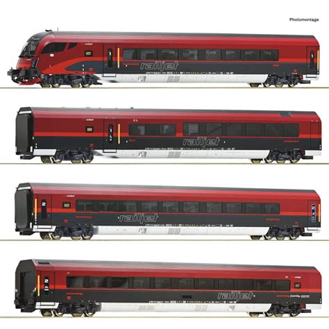 ROCO 74038 Spur H0 ÖBB 4er Set Railjet ÖBB DCC Ep VI 2023 445 41