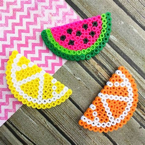 Fruit Perler Bead Magnets Melt Beads Patterns Perler Beads Designs