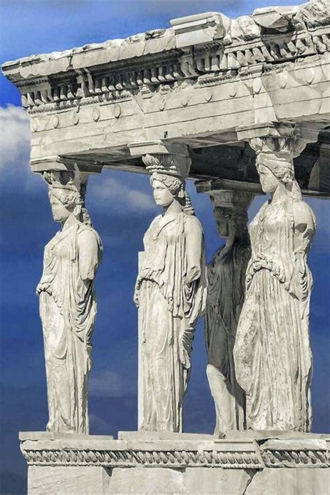 The Caryatid Porch Of The Erechtheion Athens Bc