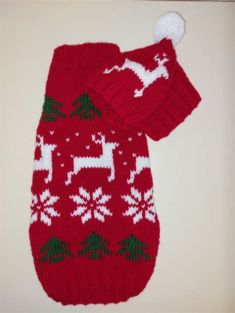 Christmas Outfit for a Dachshund Costume Sweater and Hat With - Etsy