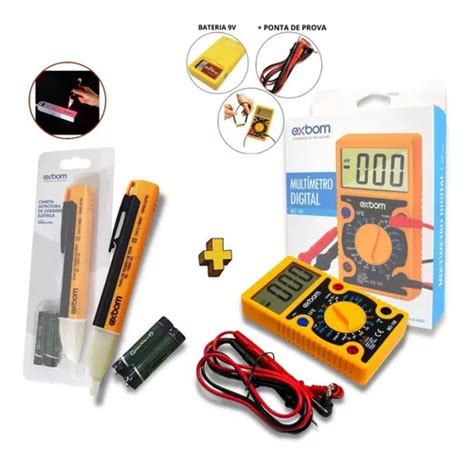 Kit Eletrica Caneta Detector Chave Teste Multímetro Digital MercadoLivre