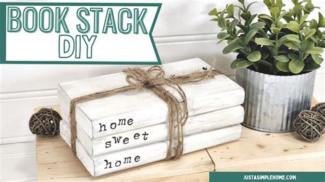 Diy Farmhouse Wooden Mini Book Stack Just A Simple Home