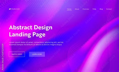 Vektorov Grafika Purple Abstract Wavy Shape Landing Page Background