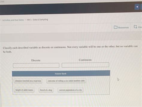 Solved Activities And Due Dates Hw 1 Data Sampling Chegg