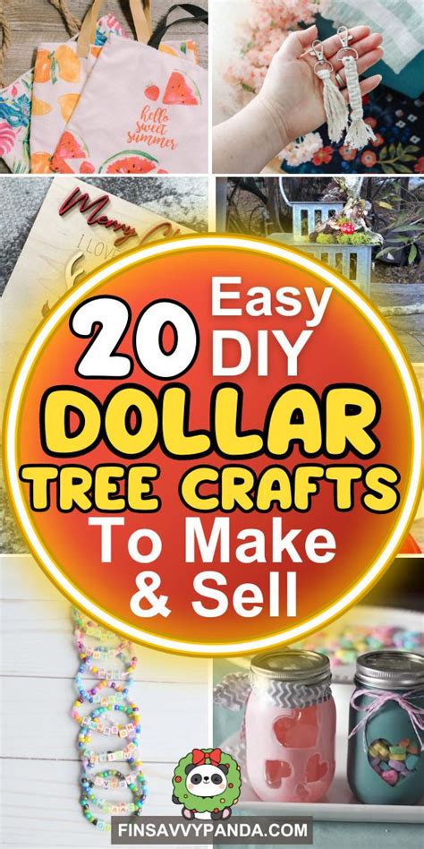 The Words Easy Diy Dollar Tree Crafts To Make And Sell Are Shown In