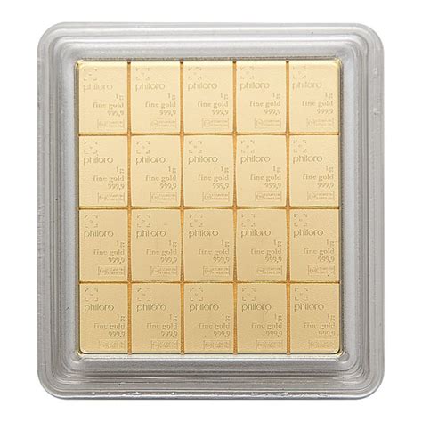 20 X 1 G Gold Combibarren Philoro Bergmann Edelmetalle E K