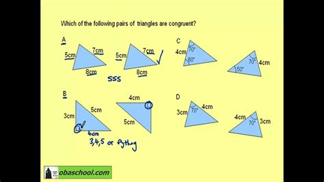 Similarity And Congruence 1 12 Geometric Proof And Congruence Congruent Triangle Examples Ex