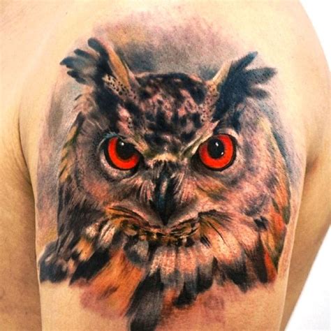 Realistic Owl Tattoo Owl Tattoos Más Tatoo Pinterest Eule