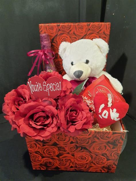 Teddy And Silk Roses Box Combo Burgess Florist Durban