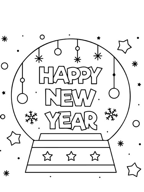 Dibujos De Feliz Año Nuevo Para Colorear E Imprimir Coloringonlycom