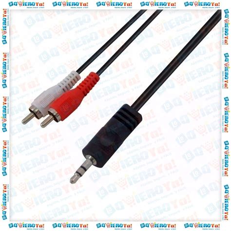 Cable Mini Plug 3 5mm Estereo A 2 Rca Macho 5mts Netmak LOQUIEROYA TIENDA