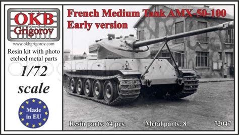 French Medium Tank Amx 50 100 Early Version Okb Grigorov V72047