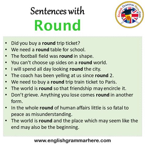 Sentences With Round Round In A Sentence In English Sentences For