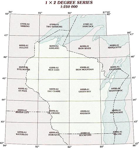 Wisconsin Topographic Index Maps WI State USGS Topo Quads 24k 100k