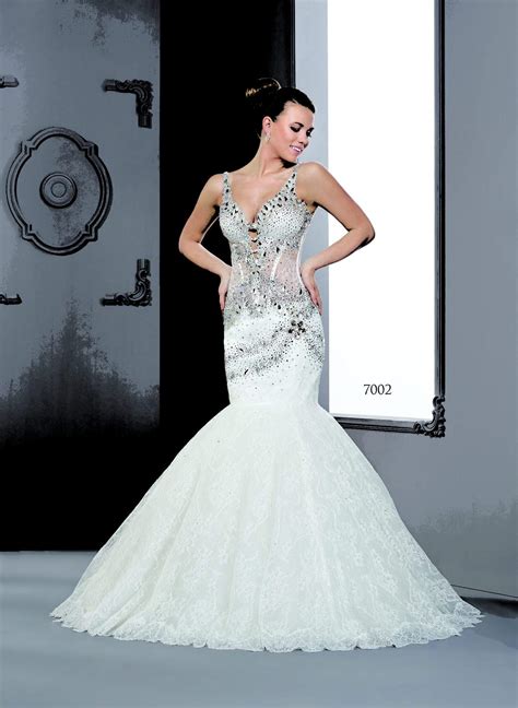 Heavily Beaded Wedding Dresses With Swarovski Crystals By Darius Bridal