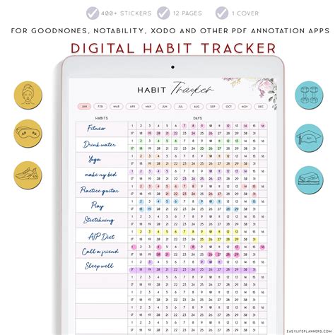 Goodnotes Habit Tracker Template Free Like All Clickup Templates They